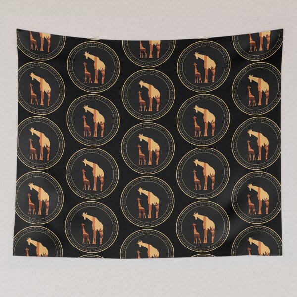 Item preview, Giraffe and Calf Silhouette designed and sold by Pumpkin-Prints.