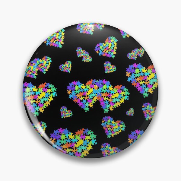 Item preview, Autism Mixed puzzled Heart Pattern designed and sold by Hypnotees.