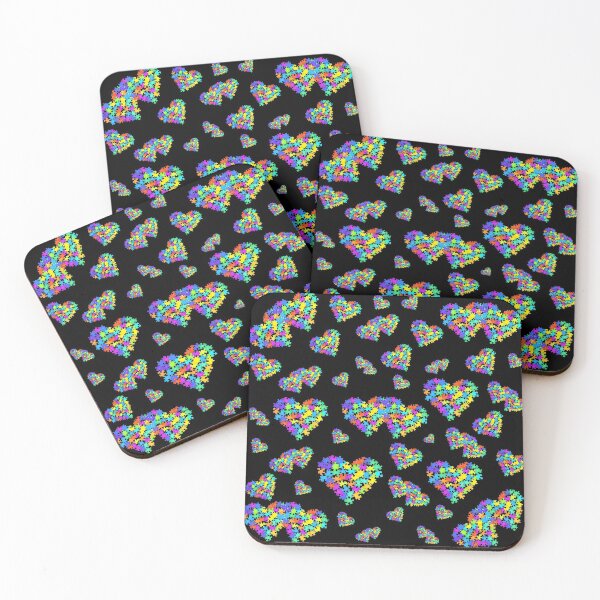 Item preview, Autism Mixed puzzled Heart Pattern designed and sold by Hypnotees.