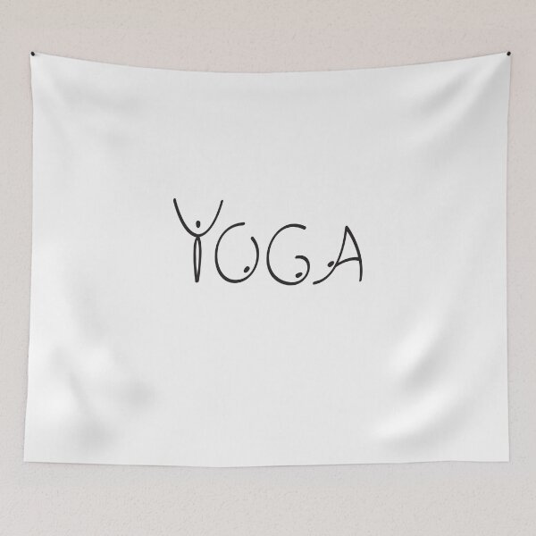Item preview, Yoga Text with Yoga Poses drawing designed and sold by deepakrode7.