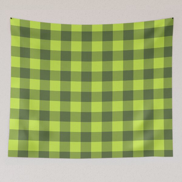 Item preview, Lime & dark fern green buffalo plaid designed and sold by fowons.