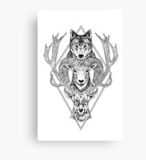 Wolf Ram Hart Canvas Print