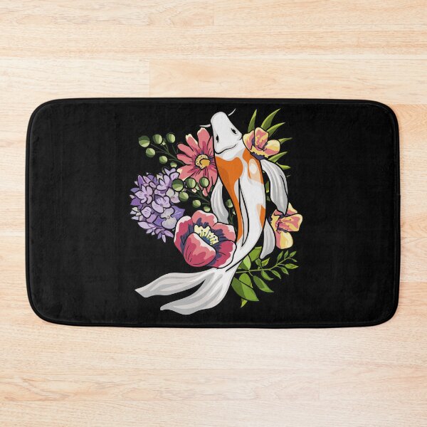 Item preview, Koi with flowers retro designed and sold by ElBeDesigns.