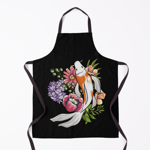 Item preview, Koi with flowers retro designed and sold by ElBeDesigns.