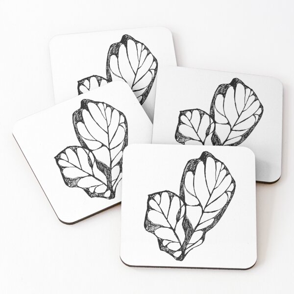 Item preview, Black on White Fiddle Leaf Fig designed and sold by badlydrawnbabe.