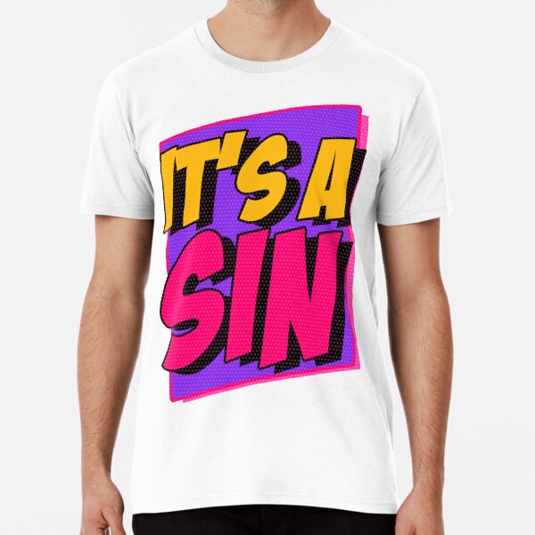 Item preview, It's a Sin- Tv Show Salutation Comic Title designed and sold by PosterpartyCo.