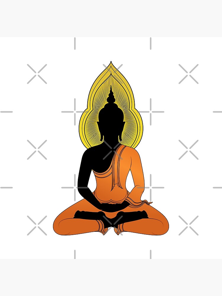 Lord Buddha Silhouette Yoga Meditation T-Shirt | Art Print