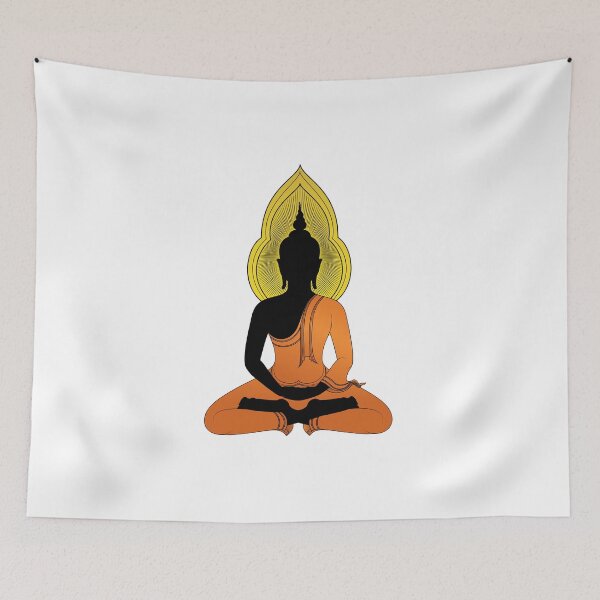 Item preview, Lord Buddha Silhouette Yoga Meditation T-Shirt designed and sold by deepakrode7.
