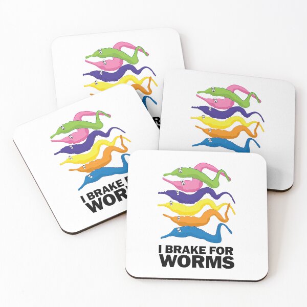 Item preview, I Brake for Worms - Funny designed and sold by Andantino.