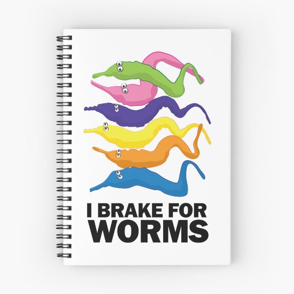 Item preview, I Brake for Worms - Funny designed and sold by Andantino.