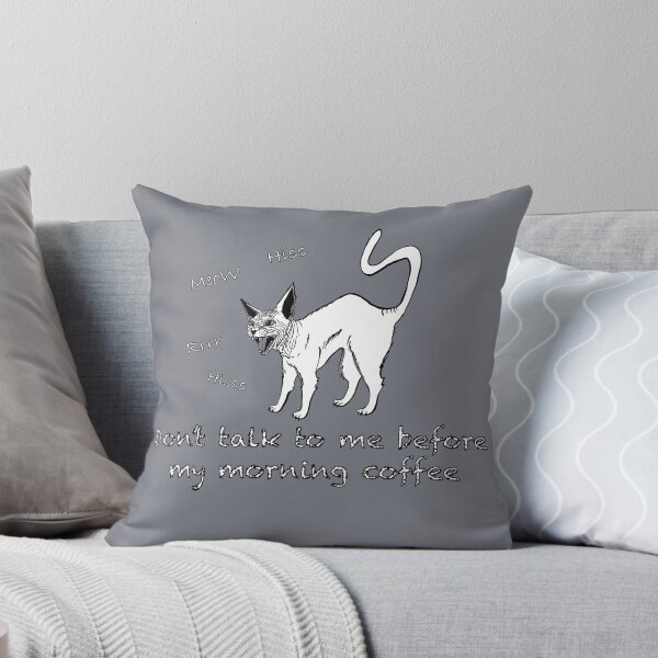 Item preview, Don’t talk to me before my morning coffee for cat lovers designed and sold by NikaS-art.