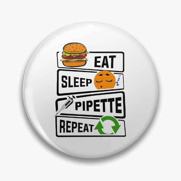Item preview, Funny Eat Sleep Pipette Repeat illustration Gift designed and sold by KO-Design.
