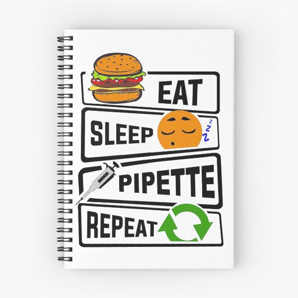 Item preview, Funny Eat Sleep Pipette Repeat illustration Gift designed and sold by KO-Design.