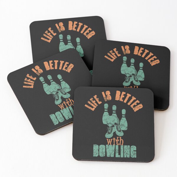 Item preview, Life Is Better With Bowling - Cool Bowling Equipments And Distressed Text  designed and sold by leo121687.