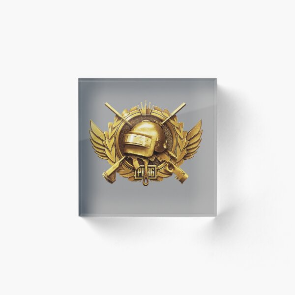 Pubg Acrylic Blocks Redbubble - golden skool conqueror hat roblox