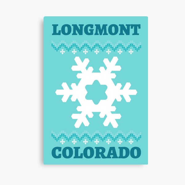 Longmont Colorado Snowflake Canvas Print