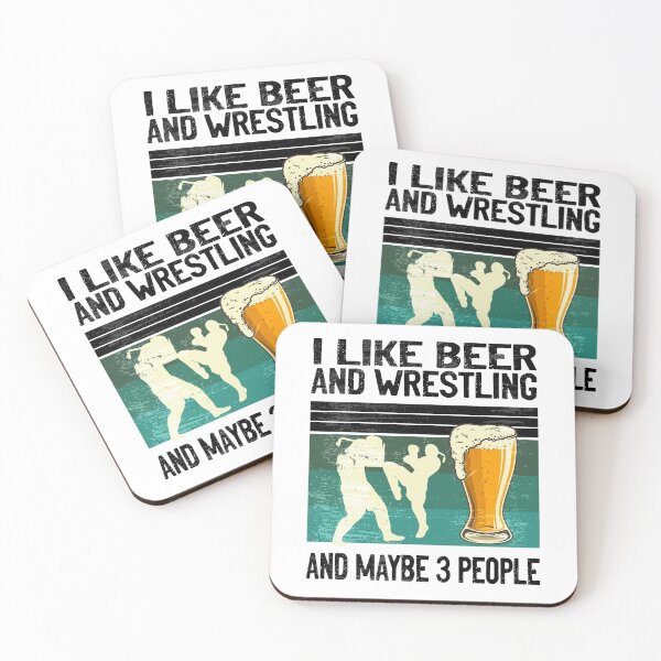Item preview, I like Beer And Wrestling And Maybe 3 People designed and sold by RedJazz.