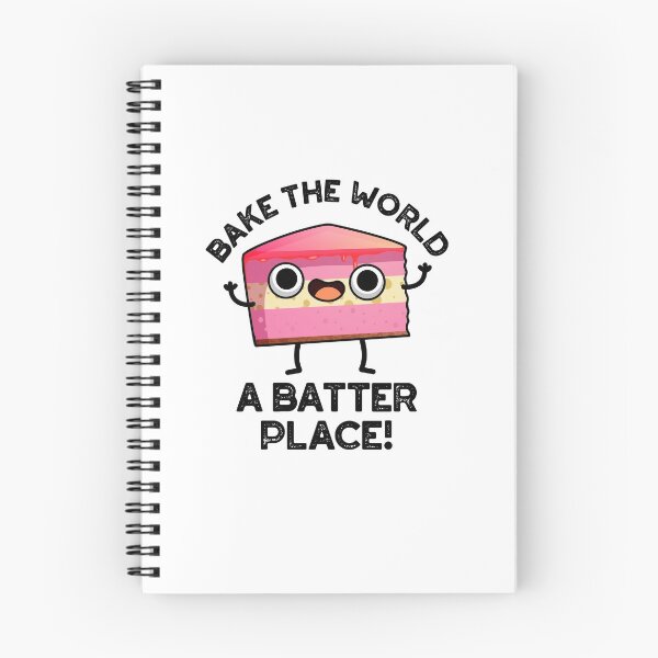 Item preview, Bake The World A Batter Place Funny Cake Puns  designed and sold by punnybone.
