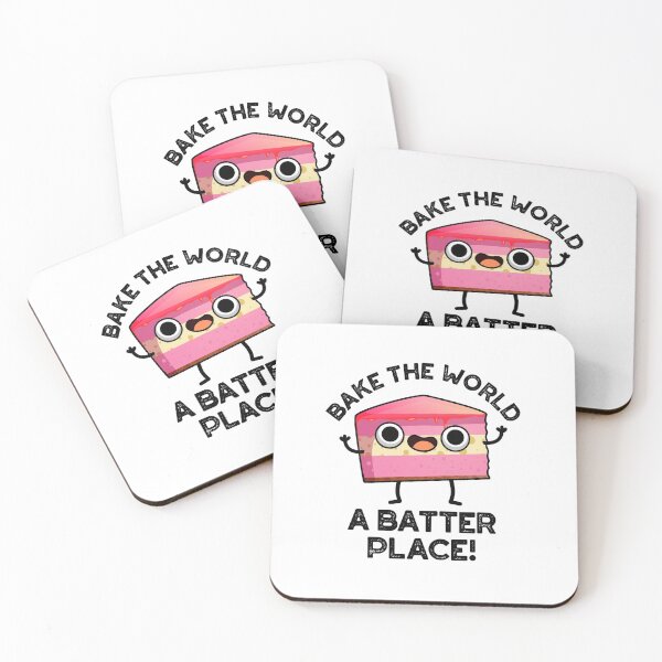 Item preview, Bake The World A Batter Place Funny Cake Puns  designed and sold by punnybone.