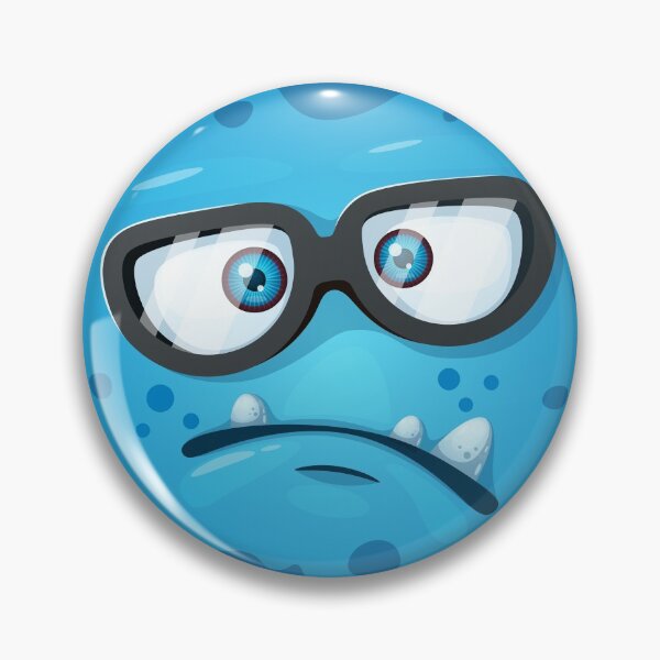 Item preview, Cute Blue Monster with glasses designed and sold by Elvira Clement.