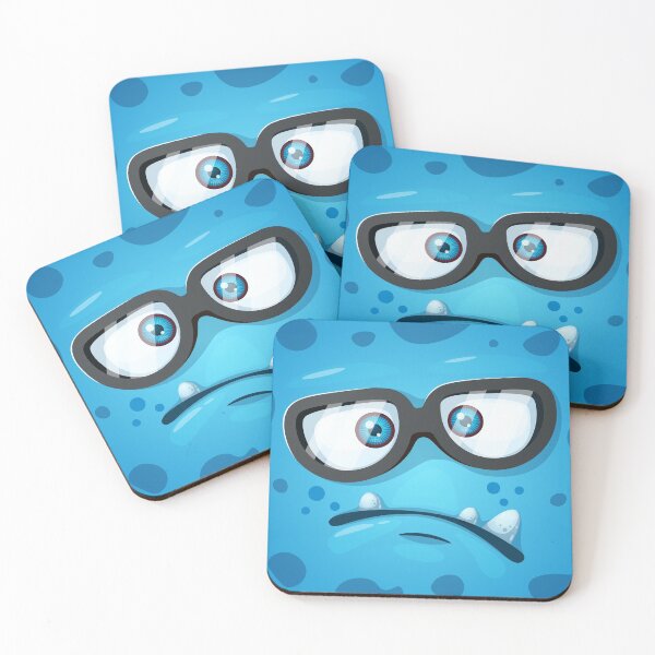 Item preview, Cute Blue Monster with glasses designed and sold by Elvira Clement.