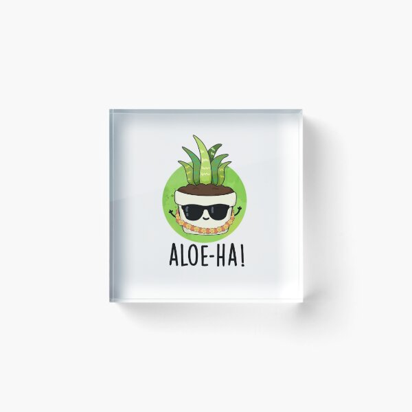Item preview, Aloe-ha Funny Hawaiian Plant Puns  designed and sold by punnybone.