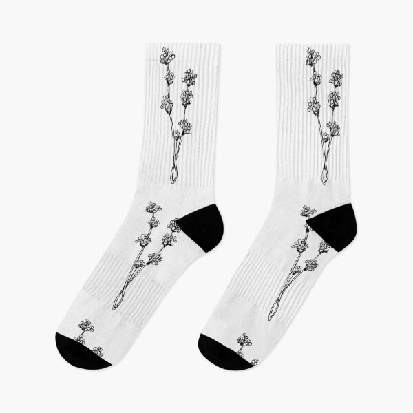 Item preview, Long Stem, Black And White Plant Artwork designed and sold by badlydrawnbabe.