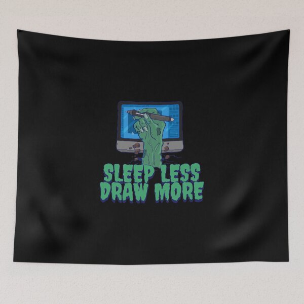 Item preview, Sleep Less Draw More - Funny Graphic Design Artist designed and sold by PrintPress.