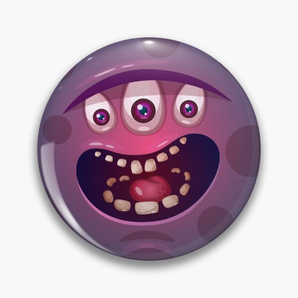 Item preview, Cute Purple Monster with 3 eyes designed and sold by Elvira Clement.