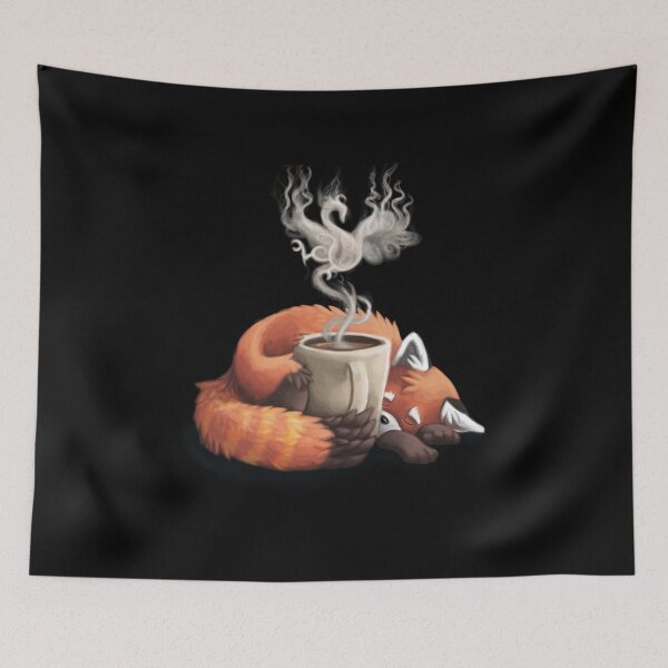 Item preview, Sleepy Red Panda - Coffee Caffeine Drinking Bear designed and sold by PrintPress.