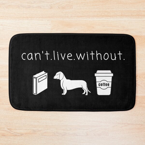 Item preview, Can't live without books, dogs and coffee designed and sold by printhappy.