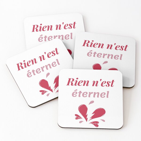 Item preview, Nothing lasts forever - popular french quotes lovers theme gifts (white) designed and sold by RebelliousRosee.