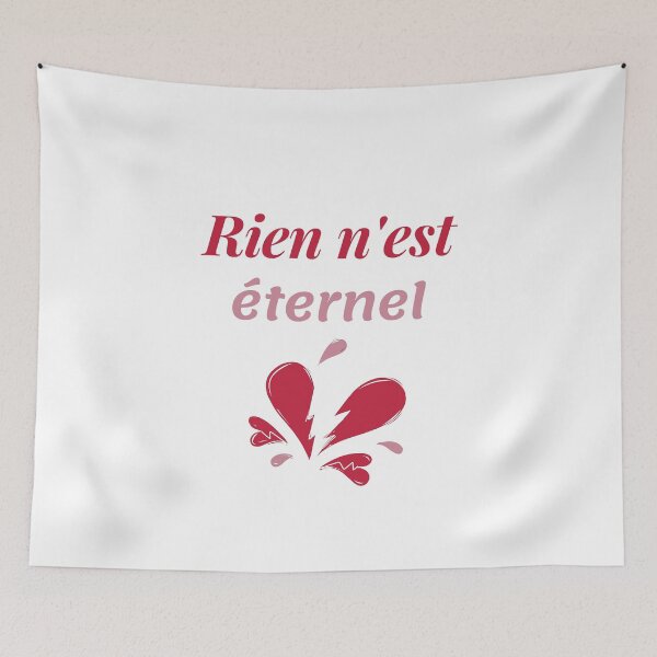 Item preview, Nothing lasts forever - popular french quotes lovers theme gifts (white) designed and sold by RebelliousRosee.