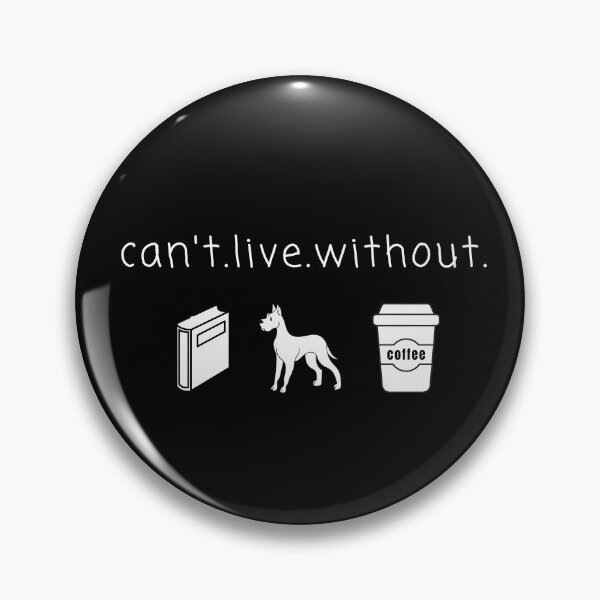 Item preview, Can't live without books, dogs and coffee designed and sold by printhappy.