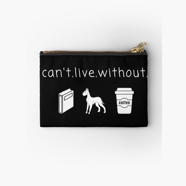 Item preview, Can't live without books, dogs and coffee designed and sold by printhappy.