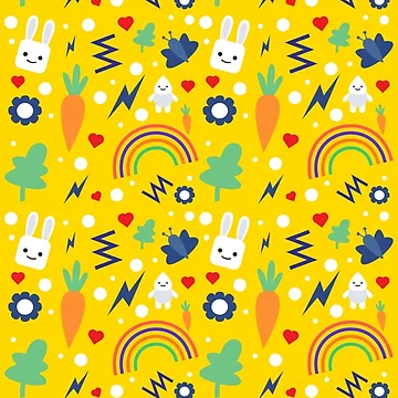 Artwork thumbnail, Fun Rabbit Pattern by SugarSpot