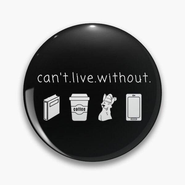 Item preview, Can't live without books, dogs, coffee and smartphone designed and sold by printhappy.