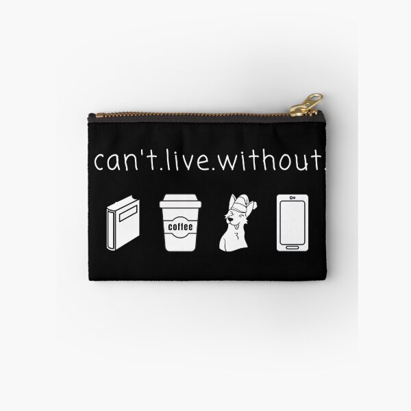 Item preview, Can't live without books, dogs, coffee and smartphone designed and sold by printhappy.