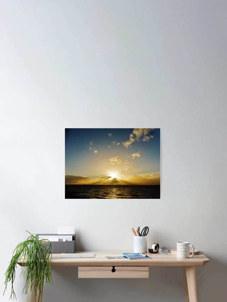 Thumbnail 2 of 3, Poster, Ocean Sunset designed and sold by Frugal Mr B.