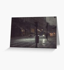 A Rainy Night In Lisbon. Greeting Card
