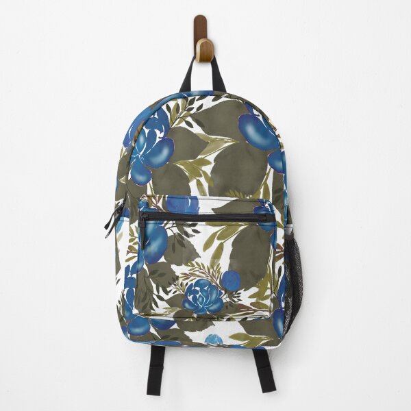 Item preview, Floral Fancies Bold Floral Print in Steel Blue designed and sold by OByD.
