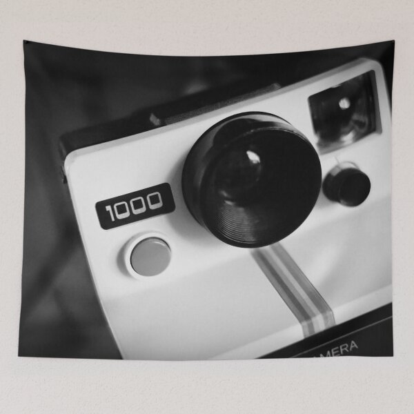 Item preview, Vintage analog instant white camera in black and white designed and sold by Diana van Neck.