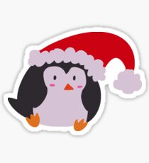Christmas Hat Penguin Sticker