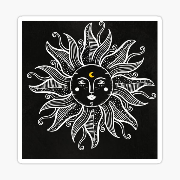 Vintage Sun With Sunshine Sticker
