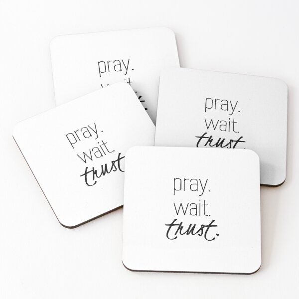 Item preview, Pray Wait Trust, Faith, Christian, Prayer quote designed and sold by cyhdesign.