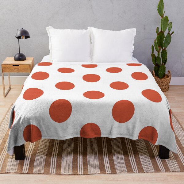 Item preview, Large TENNIS COURT CLAY & WHITE POLKA DOTS designed and sold by RachelMacht.