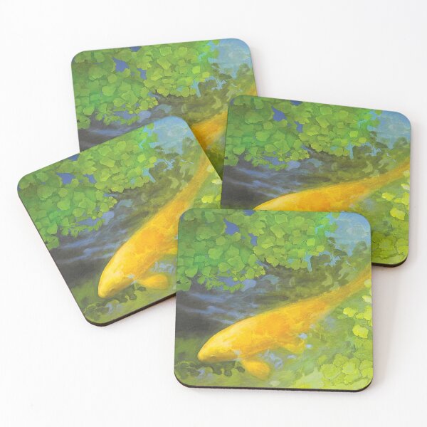 Item preview, Yellow Carp in Green designed and sold by busybrushcafe.