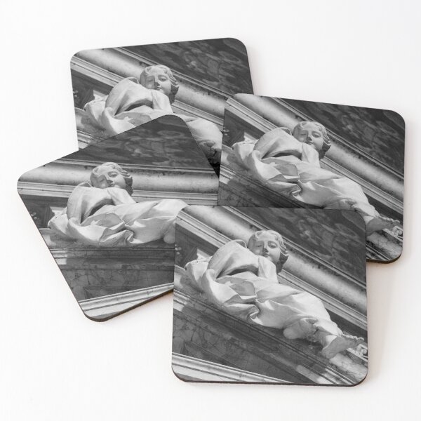 Item preview, Black and white photo of a Guardian Angel watching over you in Rome, Italy designed and sold by Diana van Neck.