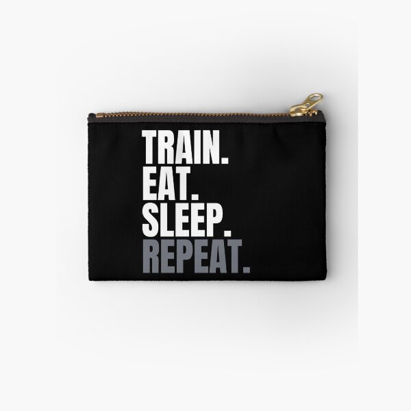 Item preview, Train. Eat. Sleep. Repeat. Text only design. designed and sold by JellyBeenzz.
