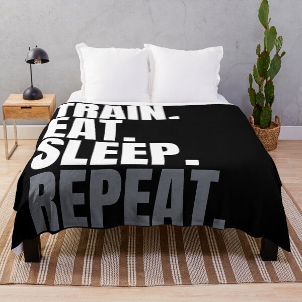 Item preview, Train. Eat. Sleep. Repeat. Text only design. designed and sold by JellyBeenzz.
